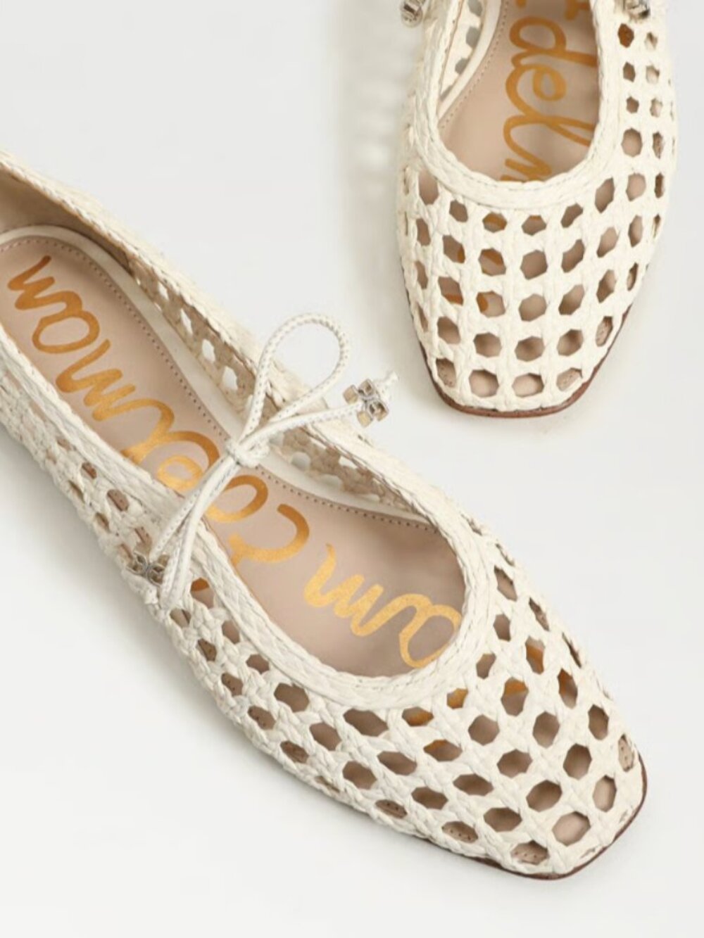 Sam Edelman Marcie Ballet Flat in Modern Ivory Weave - Size 8